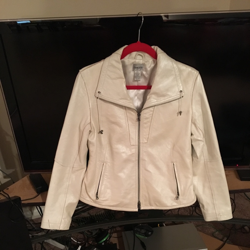 Chico's Women's Leather Jacket Size 1